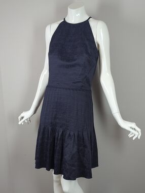 REISS Marelle Textured Pleated-Skirt Dress Halter Designer Size 2 Nwt